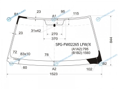 SPG-FW02265 LFWX Стекло лобовое TOYOTA KLUGERHIGHLANDER 00-07