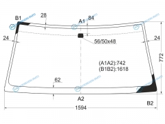 56111-60272 Стекло лобовое TOYOTA LAND CRUISER 100 98-07