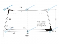 FJ100-2 LFWX Стекло лобовое TOYOTA LAND CRUISER 100 98-07