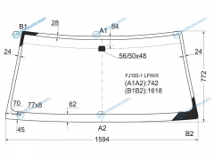 FJ100-1 LFWX Стекло лобовое TOYOTA LAND CRUISER J100LEXUS LX470 98-07