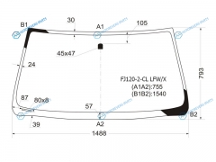 FJ120-2-CL LFWX Стекло лобовое TOYOTA LAND CRUISER PRADO 35DLEXUS GX470 02-09