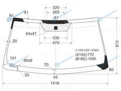FJ150-VCP LFWX Стекло лобовое TOYOTA LAND CRUISER PRADOLEXUS GX460 09-