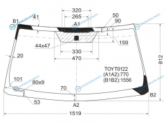 TOYT0122 Стекло лобовое TOYOTA LAND CRUISER PRADOLEXUS GX460 09-