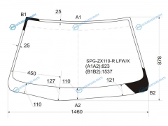 SPG-ZX110-R LFWX Стекло лобовое TOYOTA MARK II  BLIT X110 45D 00-07