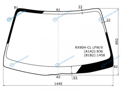 RX90H-CL LFWX Стекло лобовое TOYOTA MARK II 92-96
