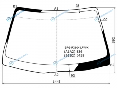 SPG-RX90H LFWX Стекло лобовое TOYOTA MARK II 92-96