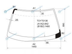 TOYT0136 Стекло лобовое TOYOTA MARK-IICHASER 96-01