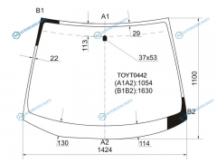 TOYT0442 Стекло лобовое TOYOTA NOAHVOXY 01-07