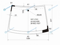 NNP1 LFWX Стекло лобовое TOYOTA PORTE 04-12