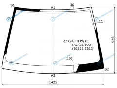 ZZT240 LFWX Стекло лобовое TOYOTA PREMIOALLION 01-04