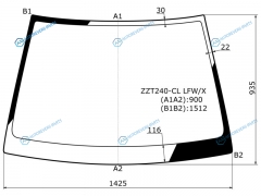 ZZT240-CL LFWX Стекло лобовое TOYOTA PREMIOALLION 01-04