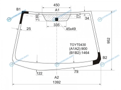 TOYT0430 стекло лобовое TOYOTA PREMIOALLION 07-