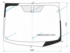 8385AGNV2B LFWX Стекло лобовое TOYOTA PRIUS (USA VERSION) 5D HBK 09-