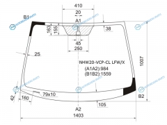 NHW20-VCP-CL LFWX Стекло лобовое TOYOTA PRIUS NHW20 03-11