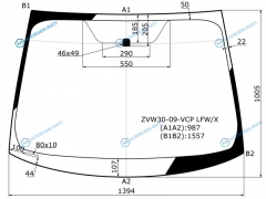 ZVW30-09-VCP LFWX Стекло лобовое TOYOTA PRIUS XW30 09-15