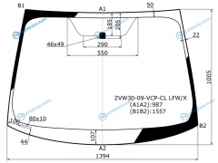 ZVW30-09-VCP-CL LFWX Стекло лобовое TOYOTA PRIUS XW30 09-15