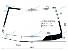 JCG11-R LFWX Стекло лобовое TOYOTA PROGRES JCG1 98-07