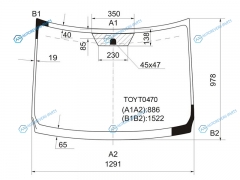 TOYT0470 Стекло лобовое TOYOTA RACTIS NCP10 05-10