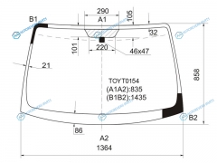 TOYT0154 Стекло лобовое TOYOTA RAUM NCZ2 03-11