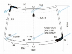 FW02247 LFWX Стекло лобовое TOYOTA SIENNA I 97-03