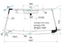 TACOMA-VCP LFWX Стекло лобовое TOYOTA TACOMA 24D 04-15