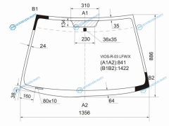 VIOS-R-03 LFWX Стекло лобовое TOYOTA VIOS 02-07
