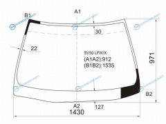 SV50 LFWX Стекло лобовое TOYOTA VISTA ARDEO V5 45D 98-03