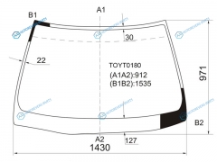 TOYT0180 Стекло лобовое TOYOTA VISTA ARDEO V5 45D 98-03