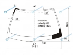 SV32 LFWX Стекло лобовое TOYOTA VISTACAMRY 4D HARDTOP 90-94
