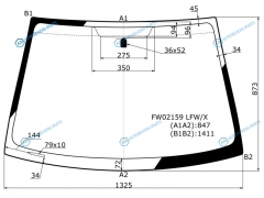 FW02159 LFWX Стекло лобовое TOYOTA VITZYARISECHOPLATZ 98-05