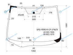 SPG-YR90-R-CP LFWX Стекло лобовое TOYOTA VOXYNOAH 07-14
