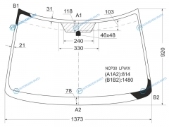 NCP30 LFWX Стекло лобовое TOYOTA WILL CYPHA 02-05