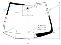 TOYT0185 Стекло лобовое TOYOTA WISH 03-09
