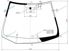 WISH-R-CP LFWX Стекло лобовое TOYOTA WISH 03-09