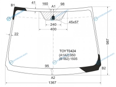 TOYT0424 Стекло лобовое TOYOTA WISH 09-