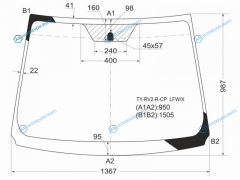 TY-RV2-R-CP LFWX Стекло лобовое TOYOTA WISH 09-