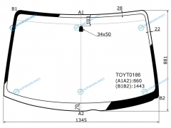 TOYT0186 Стекло лобовое TOYOTA YARIS VERSOFUNCARGO 99-05