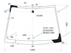 SC30-P LFWX Стекло лобовое TOYOTA YARISVITZ 10-