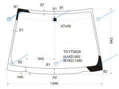 TOYT0429 Стекло лобовое TOYOTA YARISVITZ 10-