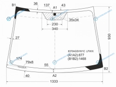 8370AGSVW1C LFWX Стекло лобовое TOYOTA YARISVITZ 35D HBK 05-10