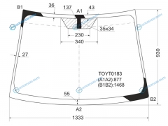TOYT0183 стекло лобовое TOYOTA YARISVITZ 35D HBK 05-10