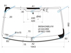 8609AGNBLVW Стекло лобовое VOLKSWAGEN AMAROK 09-