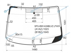 SPG-8581AGNBLVZ LFWX Стекло лобовое VOLKSWAGEN CADDY III 04-15CADDY IV15-