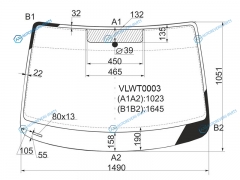 VLWT0003 Стекло лобовое VOLKSWAGEN CADDY III 04-15CADDY IV15-