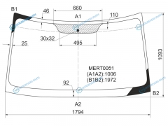 MERT0051 Стекло лобовое VOLKSWAGEN CRAFTERMERCEDES-BENZ SPRINTER 06-