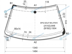 SPG-GOLF-99 LFWX Стекло лобовое VOLKSWAGEN GOLF IV 345D 97-03  BORAJETTA 4D 98-06