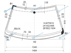 VLWT0012 Стекло лобовое VOLKSWAGEN GOLF IV 345D 97-03  BORAJETTA 4D 98-06