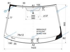 8600AGAVZ Стекло лобовое VOLKSWAGEN GOLF V 35D HBK 05-08GOLF VI 8-12
