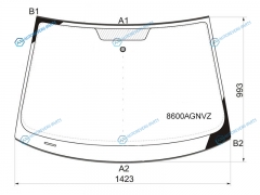 8600AGNVZ Стекло лобовое VOLKSWAGEN GOLF V 35D HBK 05-08GOLF VI 8-12