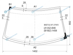 BEETLE-97 LFWX Стекло лобовое VOLKSWAGEN NEW BEETLE (ЖУК) 2D HBK 98-05